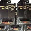 Hot Wheels - '23 Pearl & Chrome 55th Anniversary Set - 5 Cars - Does NOT Include Chase (3/6) - Challenger - Nova - Nissan 180SX - BMW M3 - Range Rover - Mint/NrMint Bubble Wrapped in a Box