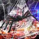 3Ft Giant Spider Halloween Decorations, Halloween Spider Decorations Realistic Hairy Spiders Set Yard Creepy Decor Props for Indoor, Home, Yard, Party Creepy Halloween Decor (Black)
