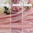 LZY 120 Pack Gauze Cheesecloth Napkins 20x20 Inch Dinner Cloth Napkins, Soft Boho Table Napkins Rustic Wrinkled Cheese Cloth Napkins Bulk for Wedding Party Baby Shower Event Decor (Dusty Pink)