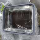 RIZZARI Enclosed Cat Litter Box with Lid, Large Foldable Litter Box with Litter Scoop, Top Entry Cat Toilet for Kittens and Big Cats (Light Gray,Stainless Steel with Deodorizer, X-Large)