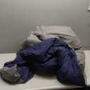 Bare Home Comforter - Twin/Twin Extra Long - Reversible Colors - Goose Down Alternative - Ultra-Soft - Premium 1800 Series - All Season Warmth - Bedding Comforter (Twin/Twin XL, Dark Blue/Grey)