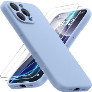 FlyReal Magnetic for iPhone 16 Pro Case, Compatible with MagSafe, (Integrated Silicone Camera Control Button) (Camera Protection) + Screen Protectors, Microfiber Lining Case 6.3", Light Blue