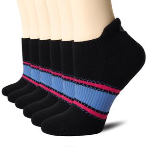 CS CELERSPORT 6 Pairs Ankle Athletic Running Socks Low Cut Sports Tab Socks for Men and Women (Small)