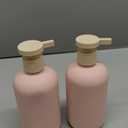 6 Pcs 10 oz Soft Plastic Bottles with Press Pump,Empty Refillable Travel Shampoo Dispenser Container for Hand Soap,Shampoo,Lotion,Body Wash,Conditioner,Silicone Funnel Included (Pink)