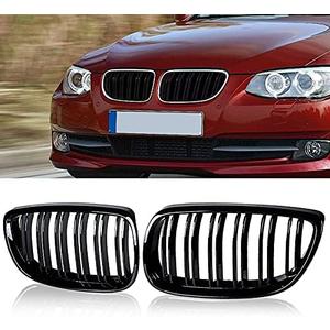E92 Grille Grill, ATPOEN Front Grille Kindey for BMW 3 Series E92 E93 LCI Coupe 2011 2012 2013 Gloss Black (Doesn't fit M3)