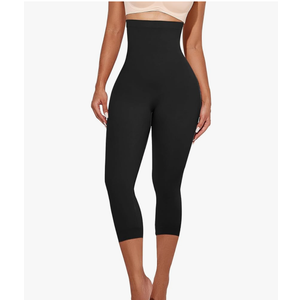 High Waisted Seamless Shapewear Leggings for Women Tummy Control Body Shaper Butt Lift Thigh Slimmer, Black, L
