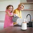 Soap Dispenser Plastic Bamboo with Pump Liquid Hand Lotion Dispenser for Shampoo Bathroom Kitchen 12 oz White 2 Pack