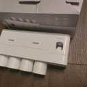 Bathroom Toothbrush Holder Wall Mounted with Automatic Toothpaste Dispenser - 5 Toothbrush Slots, 2 Drawers, No Drilling Bathroom Organizer for Toothbrushes, Toothpaste, Cosmetics, Razors - White