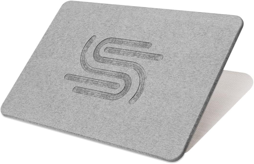ANGORA BRANDS Stone Bath Mat 23.6" x 15.4"  Diatomaceous Earth Bath Mat, Non-Slip & Quick-Dry, Super Absorbent, Easy to Clean, Gray Minimalist Stone Bath Mats for Bathroom by Your Wright Stuff