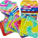 12 PCS Pop Fidget Sensory Toys for Party Favors, Stress Relief Pressure Relieving Toys for Kids, Birthday Gifts and Classroom Game Prize Supplies, Christmas Party Gift for Kid and Adults