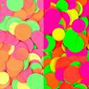 Deekin 10000 Pieces Neon Confetti 5 Colors Confetti Party Table Decor Fluorescent Neon Party Supplies Glow in The Dark Paper Tissue Paper for Birthday, Wedding Supplies(Round Style)