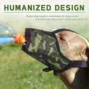 Dog Muzzle, Soft Mesh No Barking Pet Muzzles for Small Medium Large Sized Dogs, Breathable Drinkable Dog Mouth Guard Adjustable Puppy Muzzle to Prevent Biting Chewing and Licking (XL(circumference 11.22 in), Camo)