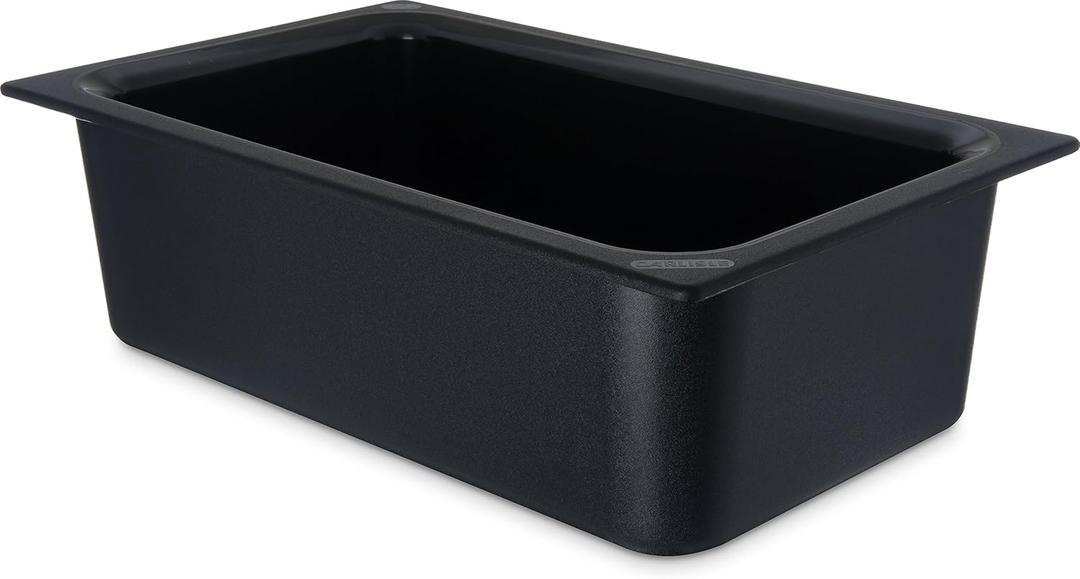 Carlisle FoodService Products CM110003 Coldmaster Plastic Standard Full-Size Food Pan, 15 qt. Capacity, 20.68" x 12.72" x 6.40", Black