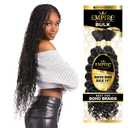 Sensationnel Empire Bulk Braiding  Water Wave Human Hair Braids for Knotless Boho Box or Curly Loosewave Styles 1 pack (14 inch, 4 MEDBROWN)