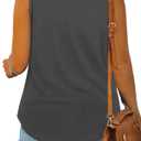 Plus Size Tank Tops for Women 3X 2023 Trendy Going Out Tops Summer Casual T Shirts Dark Grey 22W (Gray)