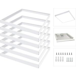 6 Pack 2x2 Surface Mount Kit for LED Flat Panel Light - Aluminum 24x24 inch Ceiling Frame Kit, Not Include LED Panel Light