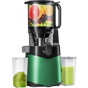 Slow Juicer Machines, 5.8" Feeding Chute For Fruits and Vegetables, High Juice Yield & Easy to Clean