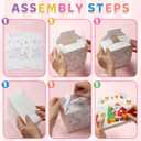 Tenceur 48 Pcs DIY Christmas Treat Boxes Color Your Own Paintable Goodie Party Favor Boxes 6.3 x 3.7 x 3.1 Inch Coloring Holiday Xmas Container Candy Box for Party Favor Supply