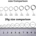 ORANGELOVE Hypoallergenic Nose Rings 20G 18G 16G 14G 12G 10G 8G 316l Surgical Steel Septum Jewelry Hinged Segment Ring Body Piercing Nose Hoop Lip Rings Nose Helix Cartilage Rook Earrings