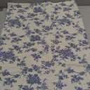 Square Tablecloth 55 x 55 Inch - Vintage Beige Linen Look Table Cloth - Machine Washable Farmhouse Pastoral Water Resistant Table Cover, Picnic, Indoor Kitchen Outdoor & Dining, Blue Floral Flower