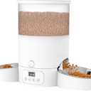 Automatic Pet Feeder for 2 Cats, Food Dispenser (3L, White)