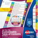 3 x Avery Jan-Dec Customizable Table of Contents Dividers for 3 Ring Binders, 12-Tab Set, Multicolor, 1 Set (11847) (One Size)