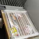 keny 29"-55" Extra Wide Baby Gate, Pressure Mounted No Drilling Dog Gate for Stairs Doorways, Easy Walk Through Safety Gate for Babies or Pets, 30" Tall, White