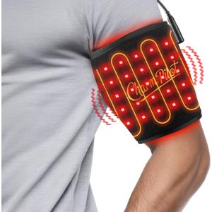 Red Light Therapy for Arms with Heating and Massage | Infrared Light Therapy Device for Ankle and Wrist 660nm&850nm, Adjustable Timer, for Arms Pain Relief