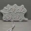 Inhale Exhale Neon Sign for Wall Decor, Warm White Led Signs for Room, USB Dimmable Neon Lights for Yoga Meditation Studio Bedroom Home Living Room Party Cafe Business Pub Wall Art