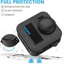 Silicone Protective Case for GoPro Max 2 with Open-Vent Design & Protective Accessories Kit - Includes 9H Tempered Glass Screen Protector, Lens Cap, Battery Cover & Adjustable Lanyard (Black)