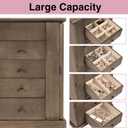 Emfogo Jewelry Box for Women, 5 Layer Large Wood Jewelry Boxes & Organizers for Necklaces Earrings Rings Bracelets, Rustic Jewelry Organizer Box with Drawers and Mirror(Weathered Gray)