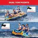 Airhead Mable Towable Tube for Boating, 1-4 Rider Inflatable Boat Tube for Water Tubing, Heavy Duty Full Nylon Cover, EVA Foam Pads, Dual Tow Point, Patented Speed Safety Valve
