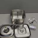 Veken Innovation Award Winner Stainless Steel Cat Water Fountain, 95oz/2.8L Automatic Pet Fountain Dog Water Dispenser with Replacement Filters & Silicone Mat, Gifts for Cats, Dogs (Silver) (95oz (Standard Fill))