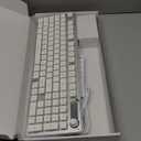 Wireless Keyboard and Mouse Combo - 9 Backlit Effects, Wrist Rest, Double-Shot Keycaps, Metal Panel, Long-Lasting Rechargeable, 2.4G Keyboard Mouse Set for Windows Mac PC Laptop  Sablute (White)