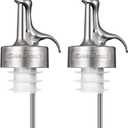 Oil Pour Spout, Olive Oil Spouts, Dispenser Pour Spouts for Bottles, Plastic-free, Leak Proof, Vinegar,Wine and Sauce for Kitchen and Bar Accessories-2PCS