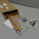 Liuoud Towel Rack for Bathroom, Wall Mounted Vertical Rolled Towel Storage Organizer Holder with Shelf, Holds Up 6 Large Bath Sheets, Gold (Standard Size)