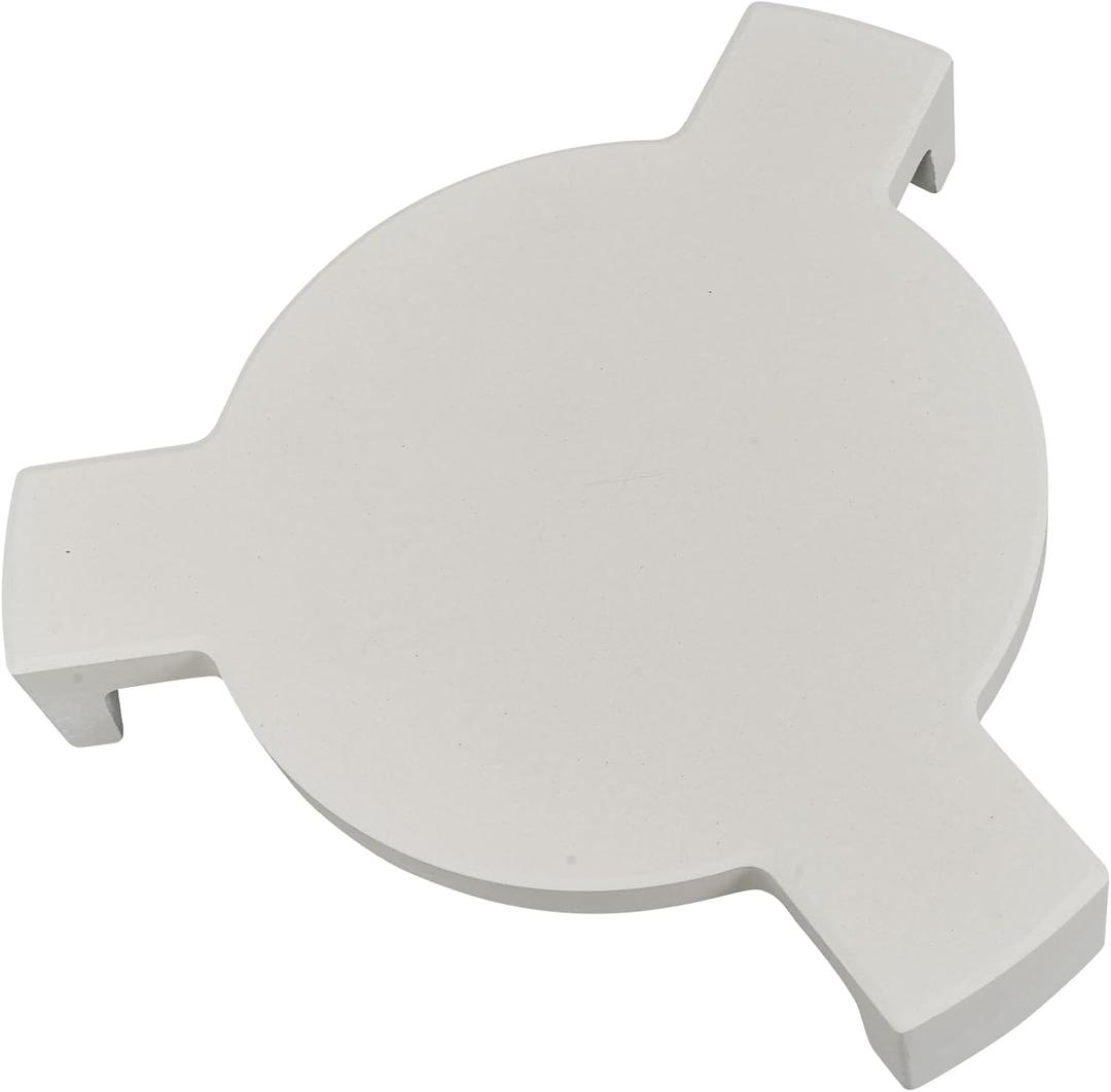 15.2" Heat Deflector Conveggtor for Kamado Accessories, Ceramic Pizza Stone with 3 Legs, Smoking Plate Grill Accessories Plate Setter-Extra Thick