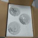 KoKo&Yukina 6 Inch 3 Pack Clear Glass Globes Shade Replacement Glass Shades - 2.67" Fitter Opening - Lighting Fixture Replacement