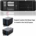 RackChoice 3u Rackmount Server Chassis MATX/Mini-ITX 3x5.25 Support ATX PSU with Either top/Bottom or Side Cooling and SFX PSU (Need to use The ATX to SFX braccket in Screw Box)