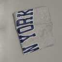 New York Vintage Varsity Sports Navy Text T-Shirt (Gray, XL)