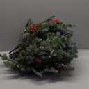 YEAHOME 48 Inch Large Christmas Wreath, 4 FT Pre-Lit Christmas Star Wreaths for Front Door with 120L Warm White LED Lights, Bow-tie, Berries, Pine Cones for Xmas Outdoor Indoor Wall Home Decorations (Green)