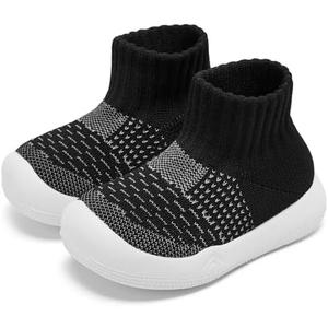 Eashi Baby Boy Girl Non-Skid Indoor Infant Walking Shoes Breathable Warm Elastic Sock Shoes with Memory Sole Protect Toes Outdoor Sneakers Size 6.5