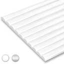 STICKGOO 10-Pack Peel and Stick Trim for Backsplash Tile Edge, 12" Tile Edge Trim Self-Adhesive Liner for Corner Decor in White