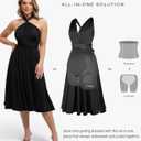 Popilush Bridesmaids Dresses - Mother of Bride Infinity Shapewear Formal Wedding Guest Midi Dress for Women (XL)