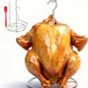 Turkey Fryer Accessory Kit, Stainless Steel Turkey Chicken Fryer Stand Set with Lifter Hook Vertical Skewer for Deep Fried Turkey, Taco Al Pastor