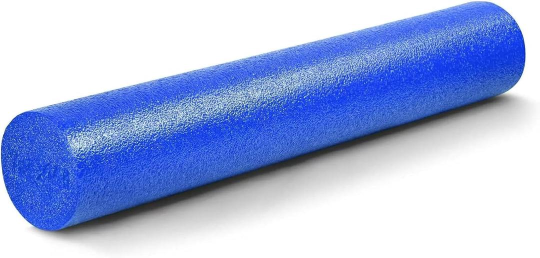 Yes4All Medium Firm Round PE Foam Roller 12, 18, 24, 36 Inches for Pilates, Yoga, Stretching, Balance & Core Exercises (Blue)