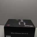 13 OZ Red&White Glasses,Clear Water Goblets Set of 12,Multi-purpose Water Goblet Glasses Dessert Port Short Stemmed Drinking Glass for Party,Wedding,Home Bar