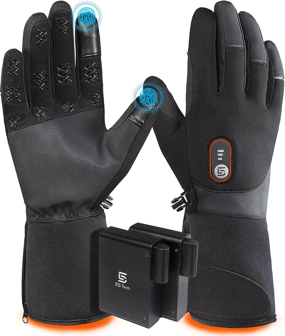 Heated Gloves with Rechargeable 7.4V 2800mAh Battery for Men and Women,Wear-Resistant Heated Work Gloves,Thin, Soft