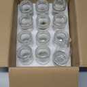 Clear Glass Bottles 6 oz - 200ml [Pack of 12] for Wine Beverages Drinks Oil Vinegar Kombucha Beer Water Soda with Cork Stopper Airtight Lid