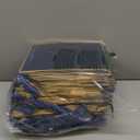 Yeaqee 50 Pack Metallic Gift Bags with Handle and Tissue Paper Gold Foil Thank You Bag for Valentine Wedding 5 Groomsmen Bridal 5 Senses Gifts Holiday Party Favors 9x7x3.15''(Navy Blue, Gold)